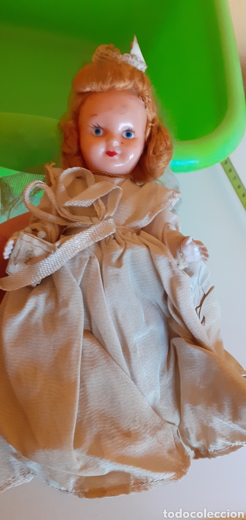 Mu&ntilde;eca espa&ntilde;ola clasica: ANTIGUA MU&Ntilde;ECA DE COMUNION DE CELULOIDE CON SU ROSARIO - Foto 19