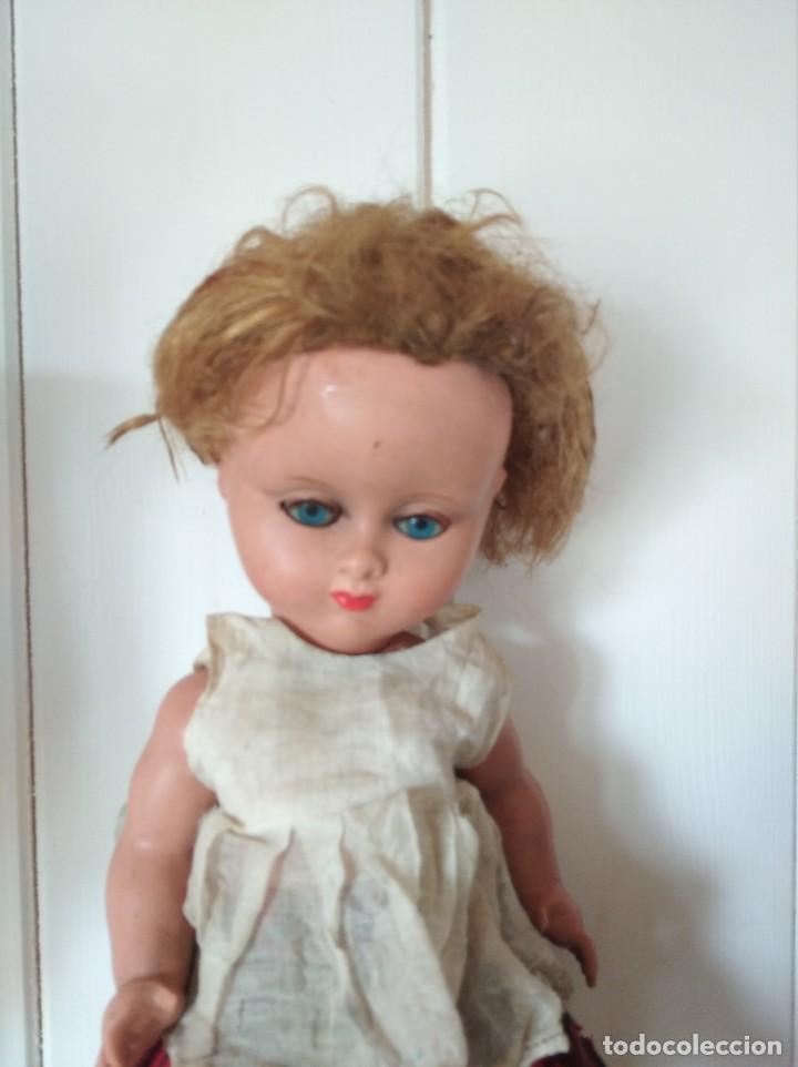Mu&ntilde;eca espa&ntilde;ola clasica: Antigua mu&ntilde;eca de celuloide ojos durmientes - Foto 2