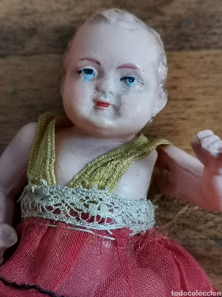 Mu&ntilde;eca espa&ntilde;ola clasica: Nina de celuloide con vestido rojo - Foto 4