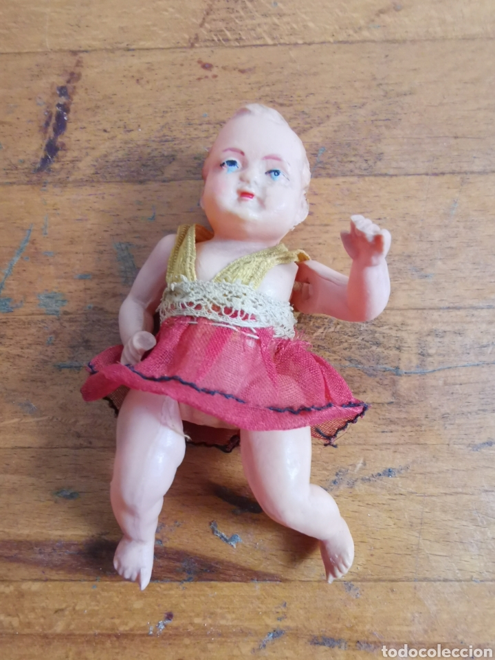 Mu&ntilde;eca espa&ntilde;ola clasica: Nina de celuloide con vestido rojo - Foto 5