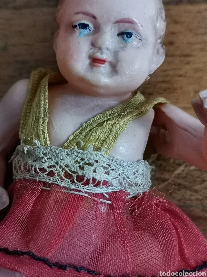 Mu&ntilde;eca espa&ntilde;ola clasica: Nina de celuloide con vestido rojo - Foto 7