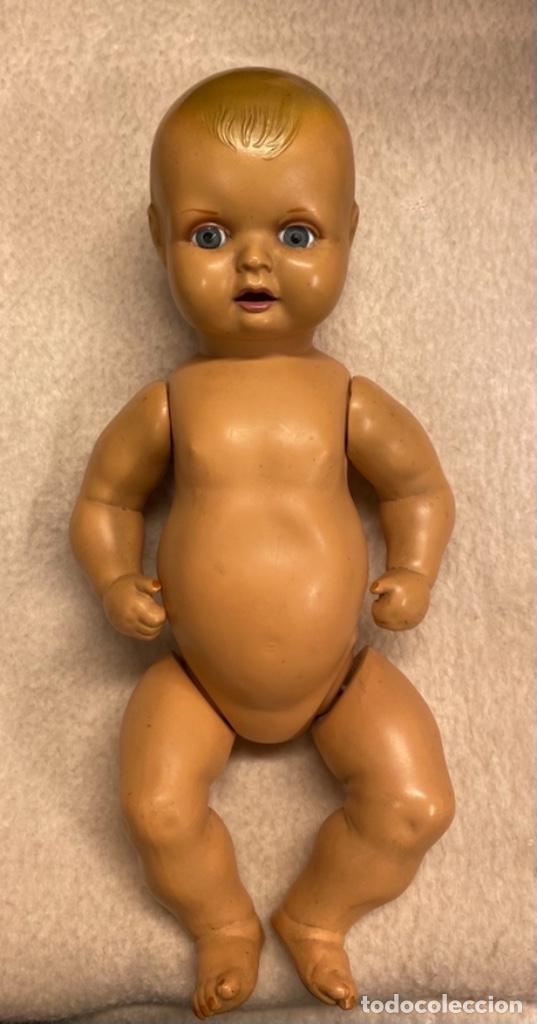 Mu&ntilde;eca espa&ntilde;ola clasica: Mu&ntilde;eco beb&eacute; celuloide antigua - Foto 1