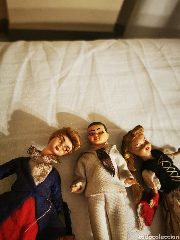 Mu&ntilde;eca espa&ntilde;ola clasica: Tres mu&ntilde;ecos celuloide circa 1940 13cm - Foto 2