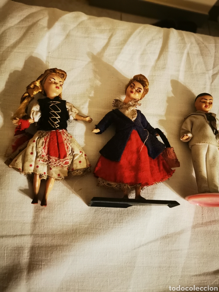Mu&ntilde;eca espa&ntilde;ola clasica: Tres mu&ntilde;ecos celuloide circa 1940 13cm - Foto 3