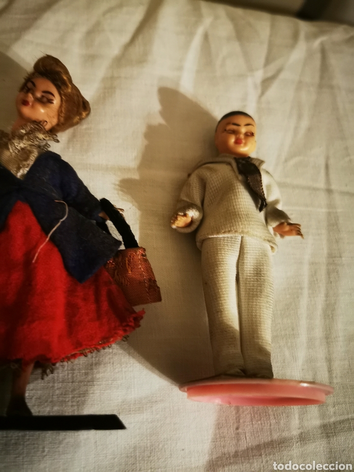 Mu&ntilde;eca espa&ntilde;ola clasica: Tres mu&ntilde;ecos celuloide circa 1940 13cm - Foto 1