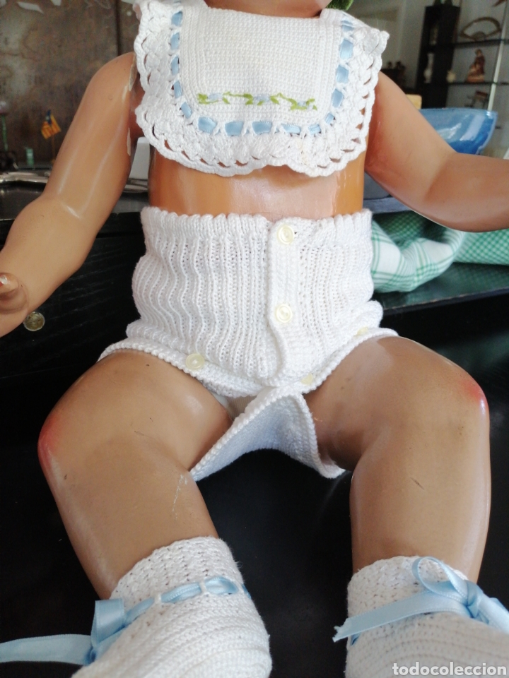 Mu&ntilde;eca espa&ntilde;ola clasica: bragas, babero y botitas - Foto 3