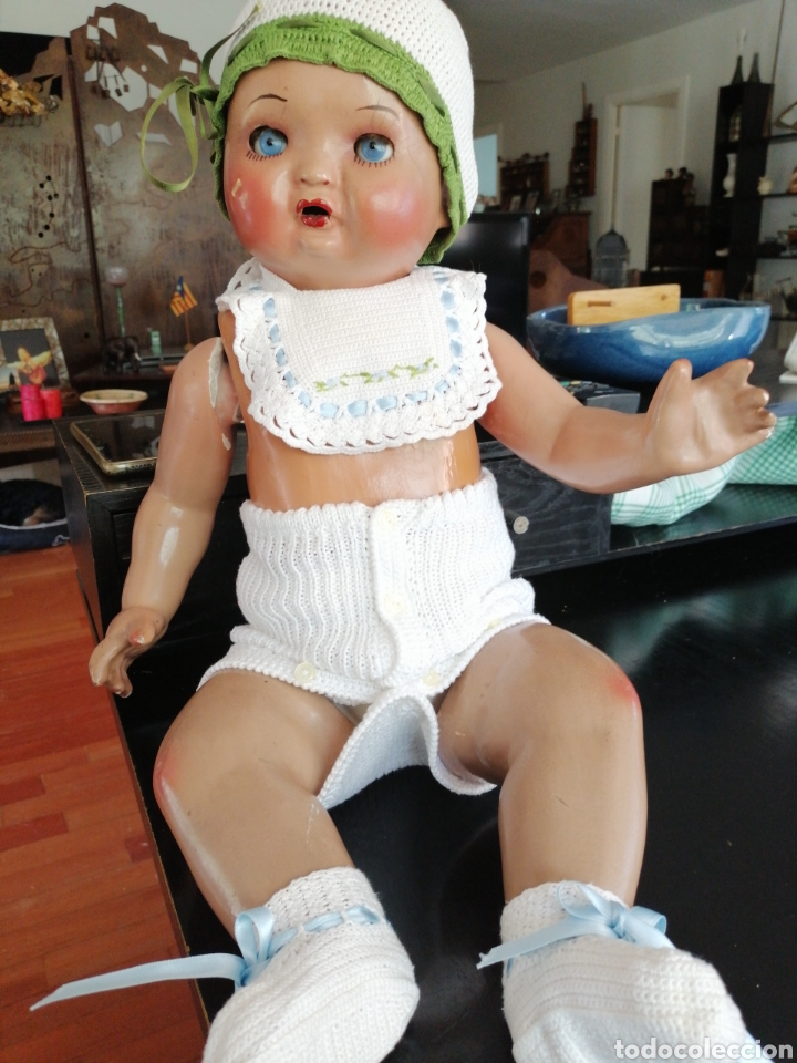 Mu&ntilde;eca espa&ntilde;ola clasica: bragas, babero y botitas - Foto 1