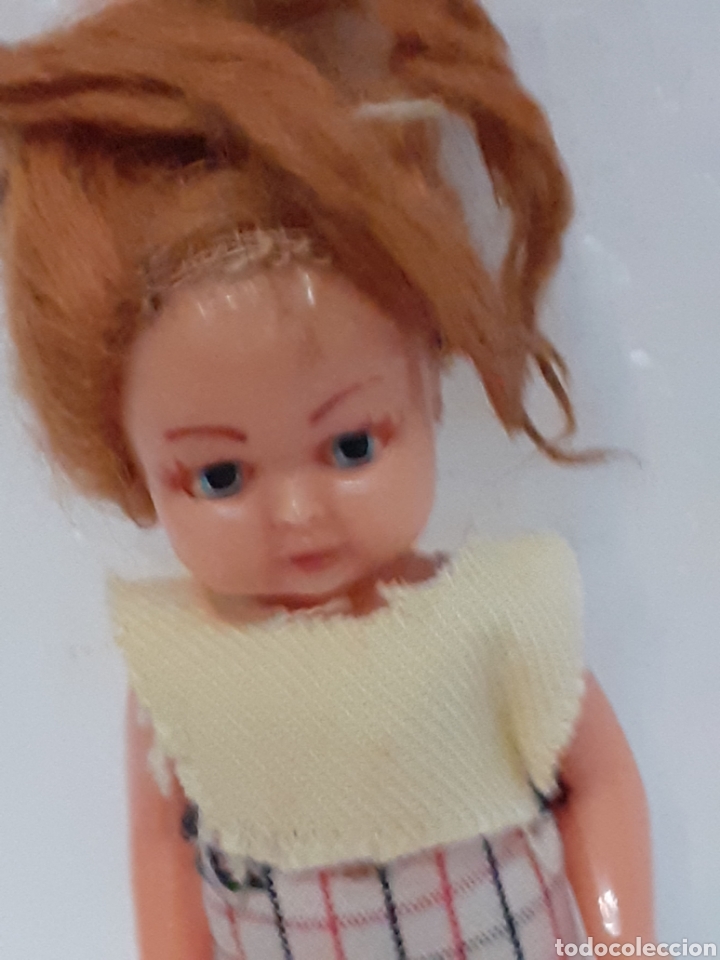 Mu&ntilde;eca espa&ntilde;ola clasica: Mu&ntilde;eca celuloide pelo mohair antigua mide 10 cm - Foto 2