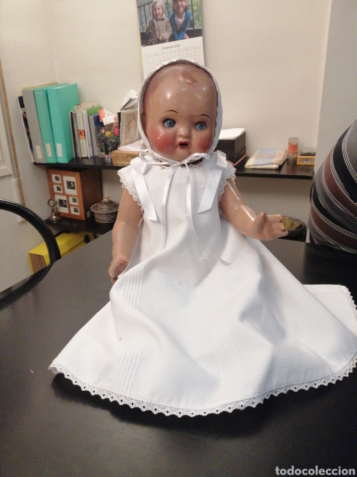 Mu&ntilde;eca espa&ntilde;ola clasica: Vestido y gorro d pique - Foto 1