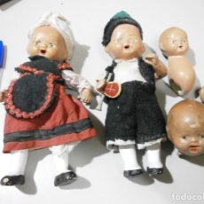 Bambola spagnola classica: LOTE DE ANTIGUAS MUÑECAS DE TERRACOTA Y PORCELANA. Lote 311419133