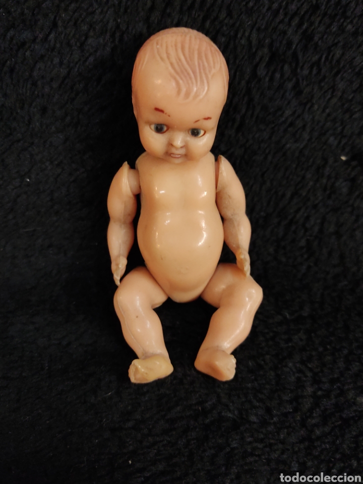 Mu&ntilde;eca espa&ntilde;ola clasica: Antiguo mu&ntilde;eco celuloide, ojos durmientes, 8,5cm - Foto 1