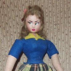 Muñeca española clasica: VARIANTE DE MUÑECA CELI,PELO RECOGIDO EN COLETA,AÑOS 50
