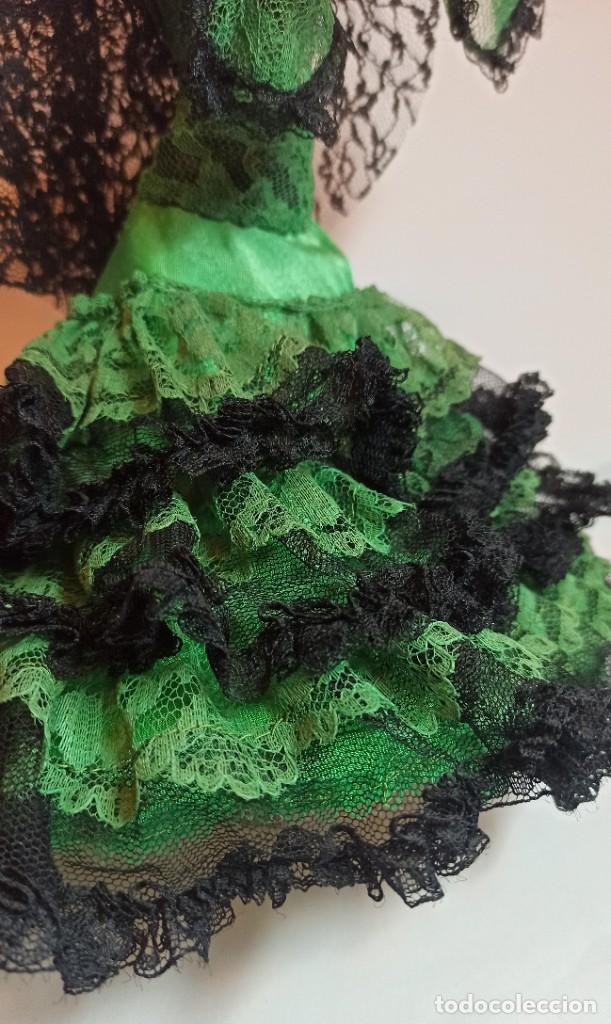 Mu&ntilde;eca espa&ntilde;ola clasica: Mu&ntilde;eca Gitana de Marin de 32 cm antigua - Foto 3