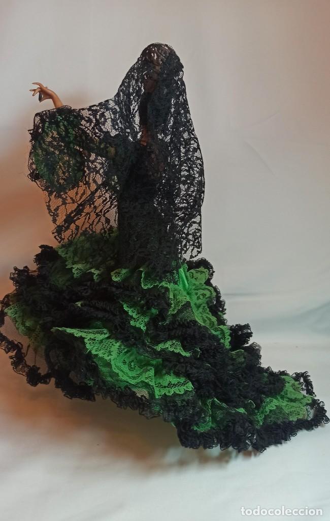 Mu&ntilde;eca espa&ntilde;ola clasica: Mu&ntilde;eca Gitana de Marin de 32 cm antigua - Foto 5