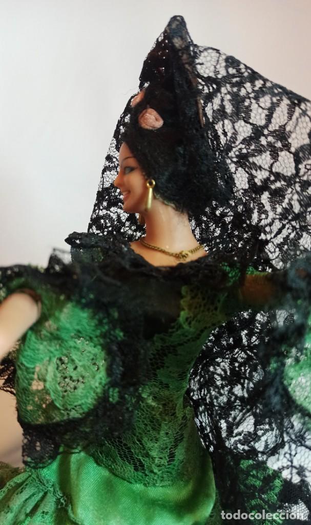 Mu&ntilde;eca espa&ntilde;ola clasica: Mu&ntilde;eca Gitana de Marin de 32 cm antigua - Foto 8