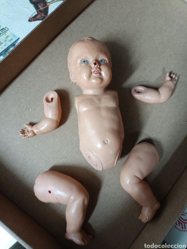 Mu&ntilde;eca espa&ntilde;ola clasica: Mu&ntilde;eco pl&aacute;stico duro celuloide completo - Foto 1