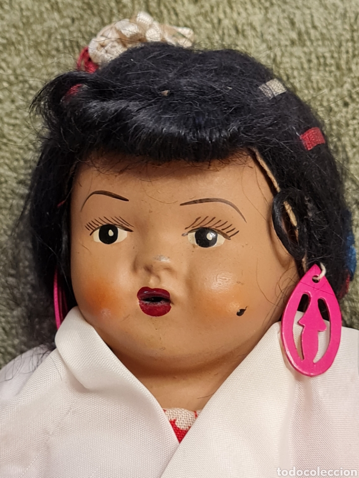 Mu&ntilde;eca espa&ntilde;ola clasica: Mu&ntilde;eca antigua de piedra - Foto 2