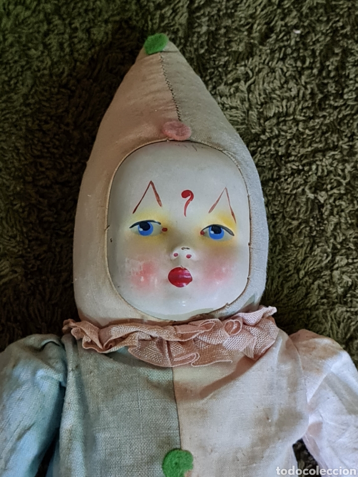 Mu&ntilde;eca espa&ntilde;ola clasica: Mu&ntilde;eco antiguo pierrot - Foto 2