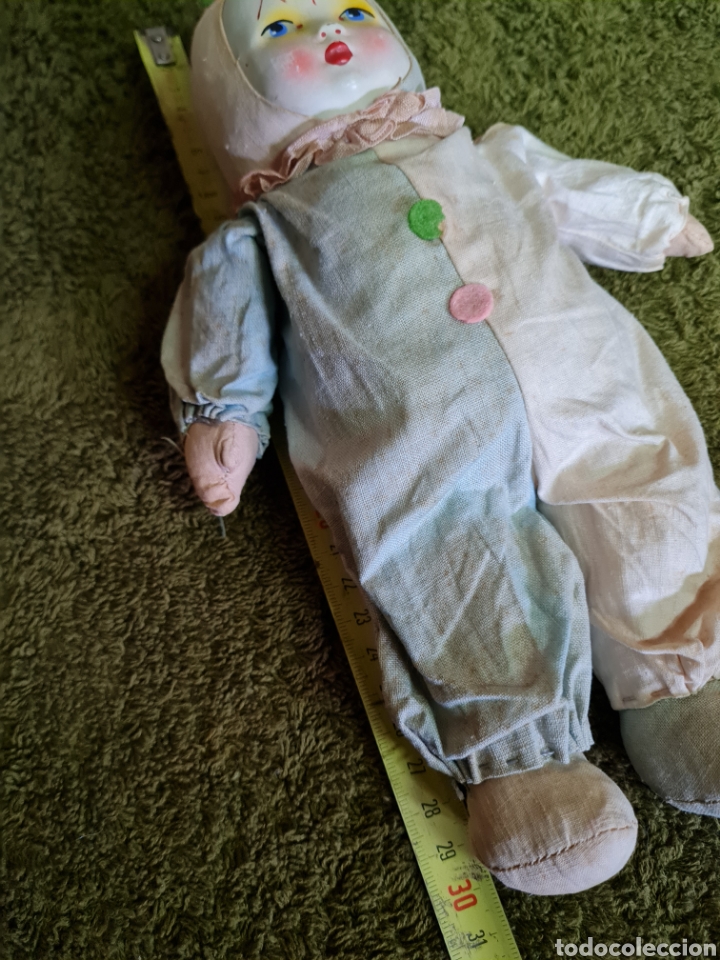 Mu&ntilde;eca espa&ntilde;ola clasica: Mu&ntilde;eco antiguo pierrot - Foto 6