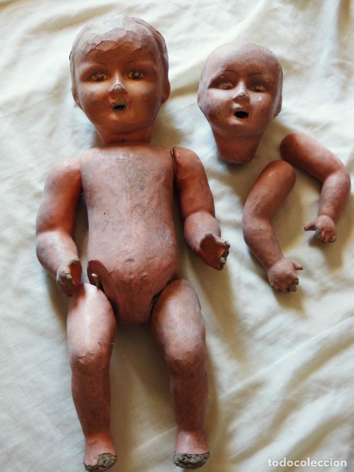 Klassische spanische Puppen: MUY ANTIGUO MU&Ntilde;ECO DE CART&Oacute;N PIEDRA DE PRINCIPIOS S.XX