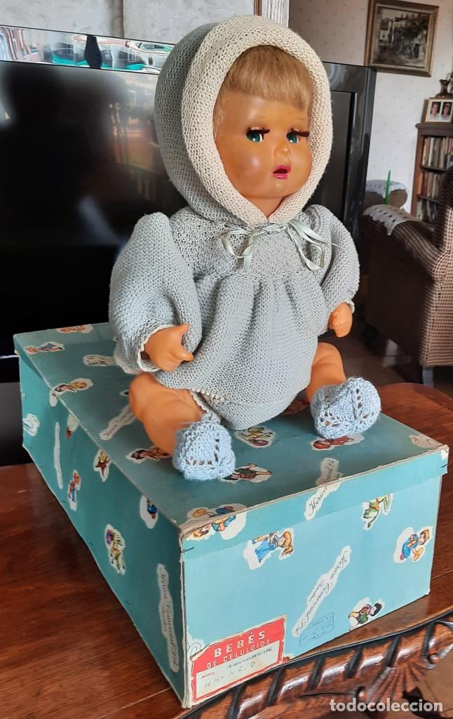 Mu&ntilde;eca espa&ntilde;ola clasica: Mu&ntilde;eca Bebe Celuloide con su caja - Foto 2
