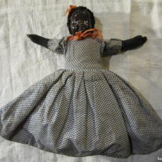 Muñeca española clasica: MUÑECA DOBLE BLANCA Y NEGRA - TRAPO Y CARA DE CELULOIDE - AÑOS 40