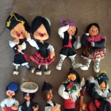 Muñeca española clasica: LOTE MUÑECOS DE FIELTRO TRAJE TÍPICO REGIONAL. Lote 365064321