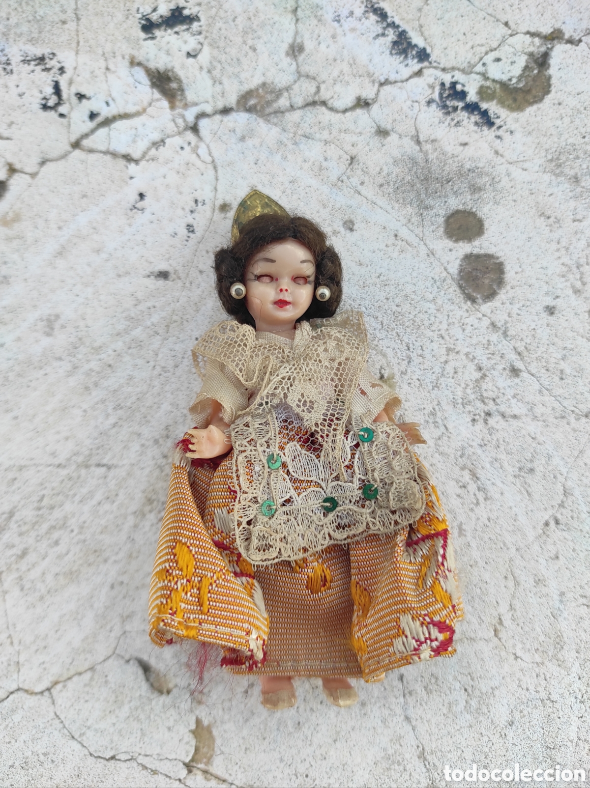 Mu&ntilde;eca espa&ntilde;ola clasica: Antigua Mu&ntilde;eca Fallera de Celuloide - Foto 3