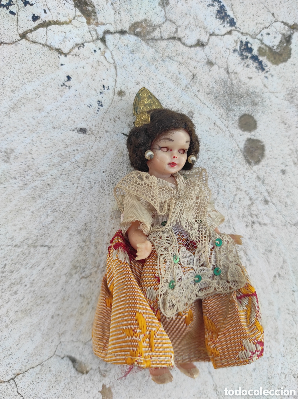 Mu&ntilde;eca espa&ntilde;ola clasica: Antigua Mu&ntilde;eca Fallera de Celuloide - Foto 4
