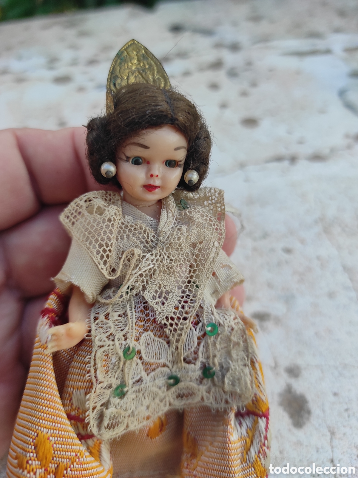Mu&ntilde;eca espa&ntilde;ola clasica: Antigua Mu&ntilde;eca Fallera de Celuloide - Foto 8