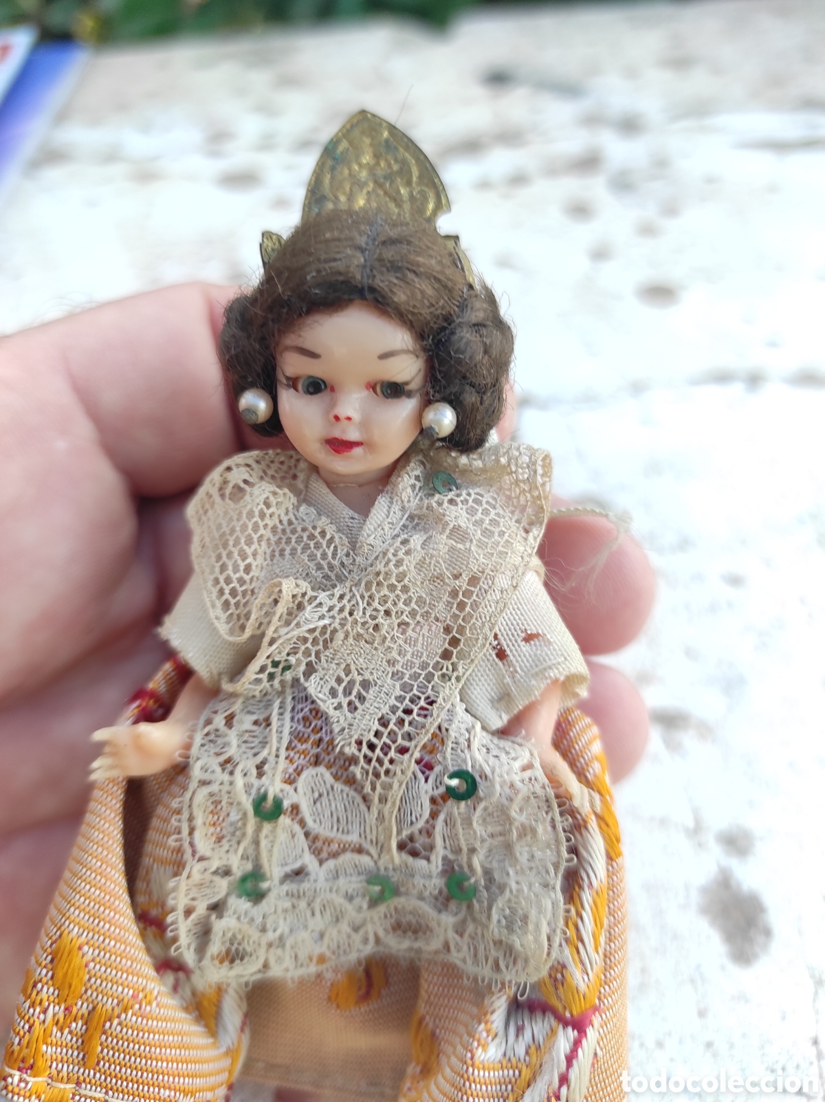 Mu&ntilde;eca espa&ntilde;ola clasica: Antigua Mu&ntilde;eca Fallera de Celuloide - Foto 9