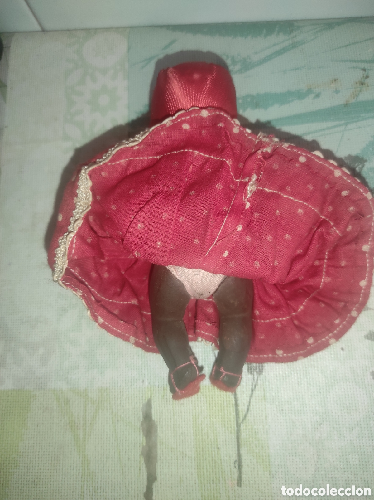 Mu&ntilde;eca espa&ntilde;ola clasica: Beb&eacute; negrito de terracota - Foto 3