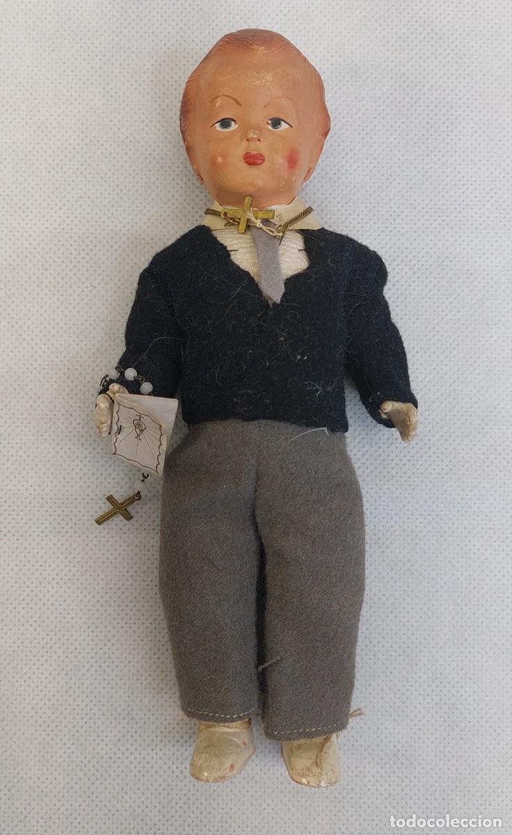 Mu&ntilde;eca espa&ntilde;ola clasica: MU&Ntilde;ECO DE CELULOIDE COMUNION ARTICULADO MIDE UNOS 18cm. - Foto 3