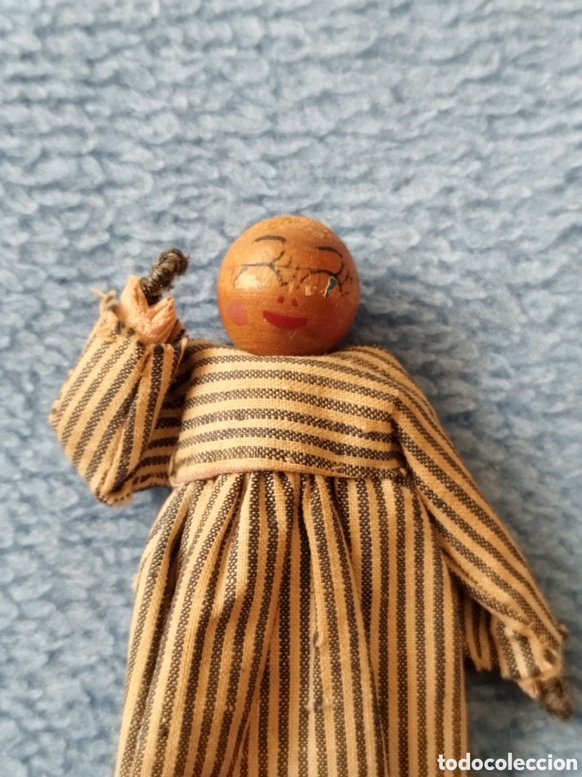 Mu&ntilde;eca espa&ntilde;ola clasica: Antigua Mu&ntilde;eca de Alambre y Madera - Foto 3