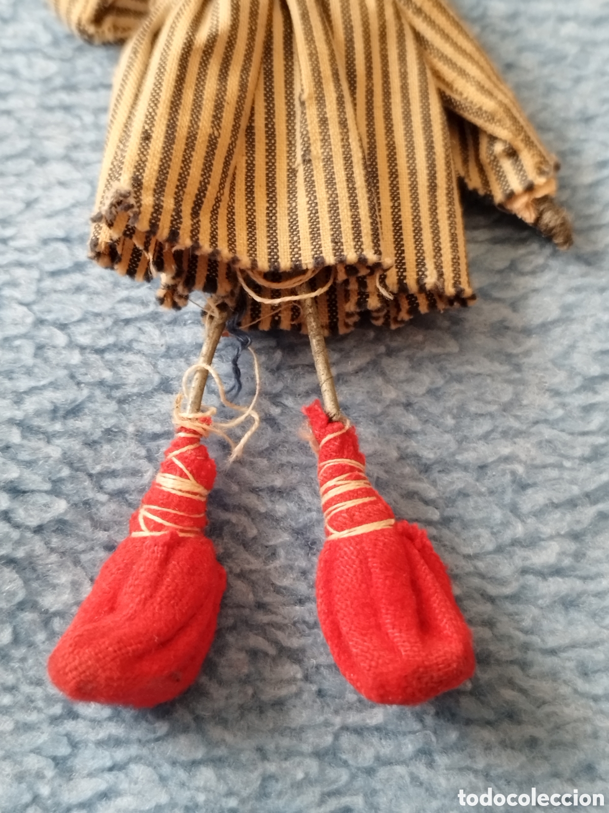 Mu&ntilde;eca espa&ntilde;ola clasica: Antigua Mu&ntilde;eca de Alambre y Madera - Foto 4