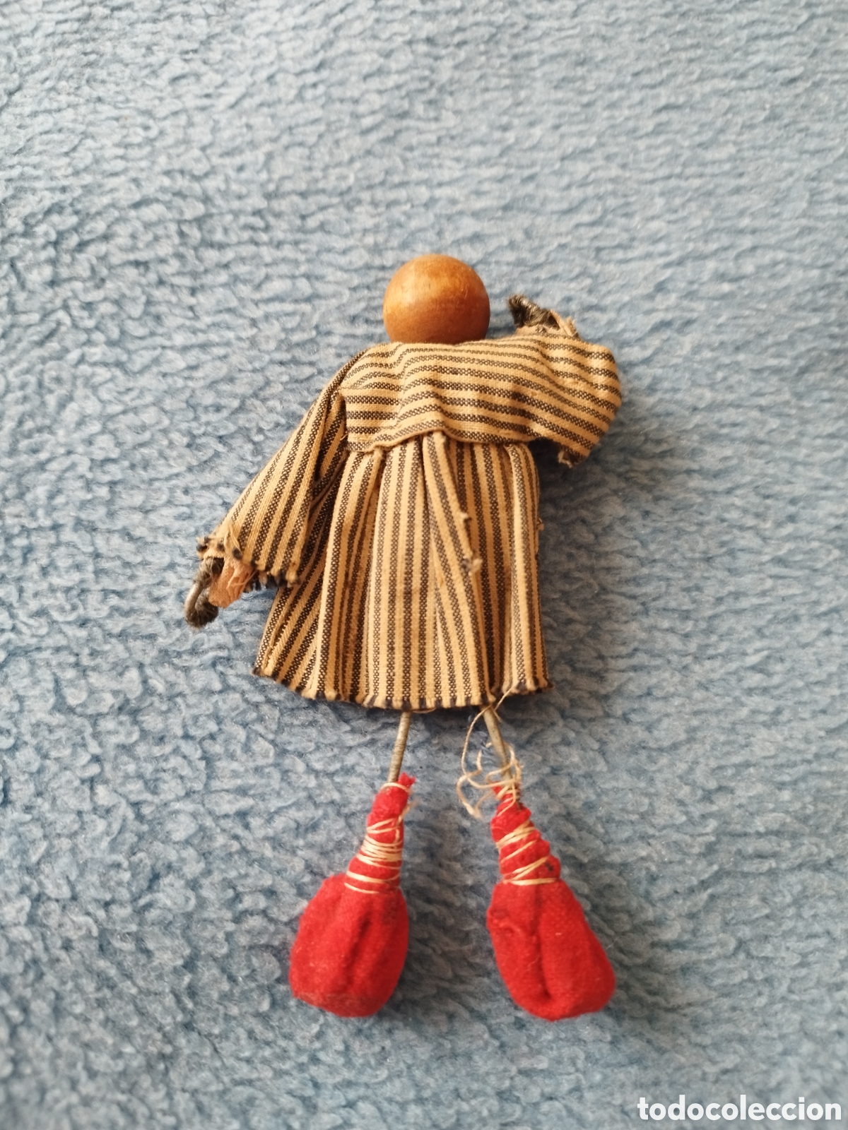 Mu&ntilde;eca espa&ntilde;ola clasica: Antigua Mu&ntilde;eca de Alambre y Madera - Foto 5