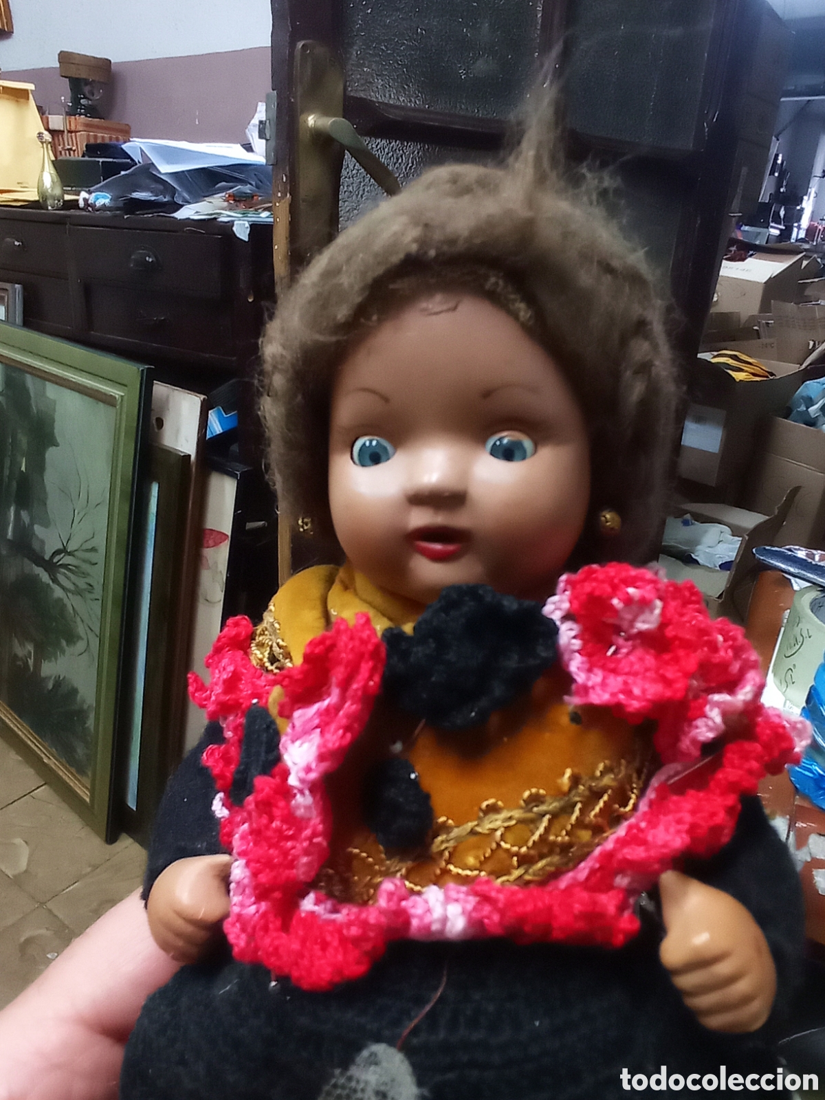 Mu&ntilde;eca espa&ntilde;ola clasica: Antigua mu&ntilde;eca celuloide 25 cm. altura - Foto 2
