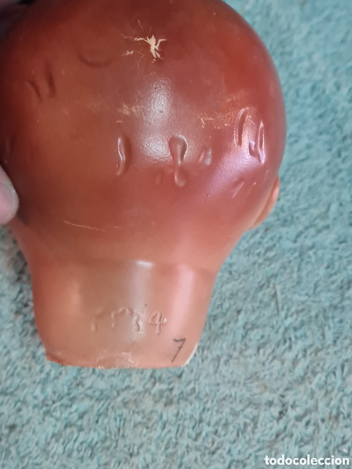 Mu&ntilde;eca espa&ntilde;ola clasica: Gran cabeza de mu&ntilde;eco antiguo - Foto 4