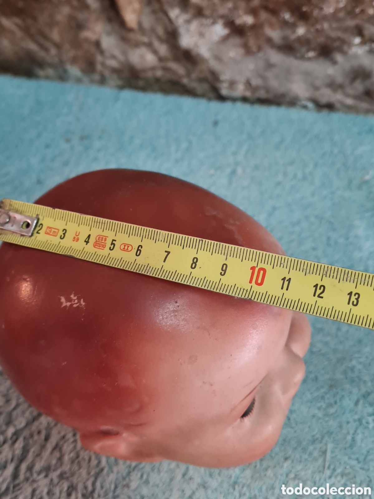 Mu&ntilde;eca espa&ntilde;ola clasica: Gran cabeza de mu&ntilde;eco antiguo - Foto 7