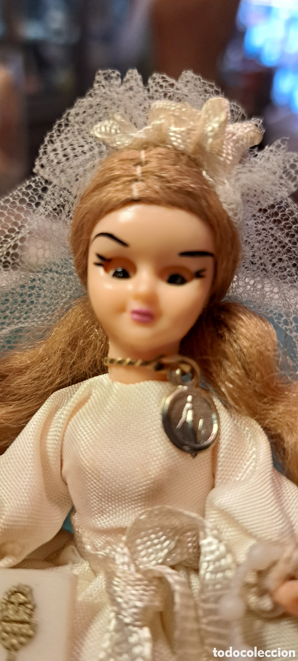 Mu&ntilde;eca espa&ntilde;ola clasica: Mu&ntilde;eca celuloide comuni&oacute;n - Foto 3