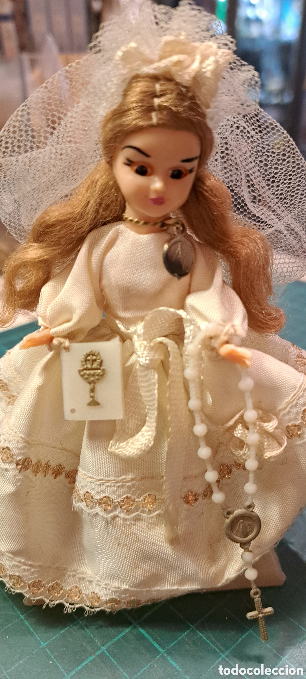 Mu&ntilde;eca espa&ntilde;ola clasica: Mu&ntilde;eca celuloide comuni&oacute;n - Foto 5