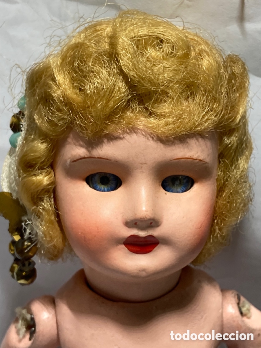 Mu&ntilde;eca espa&ntilde;ola clasica: Mun&ntilde;eca antigua 25cm echa a mano - Foto 2