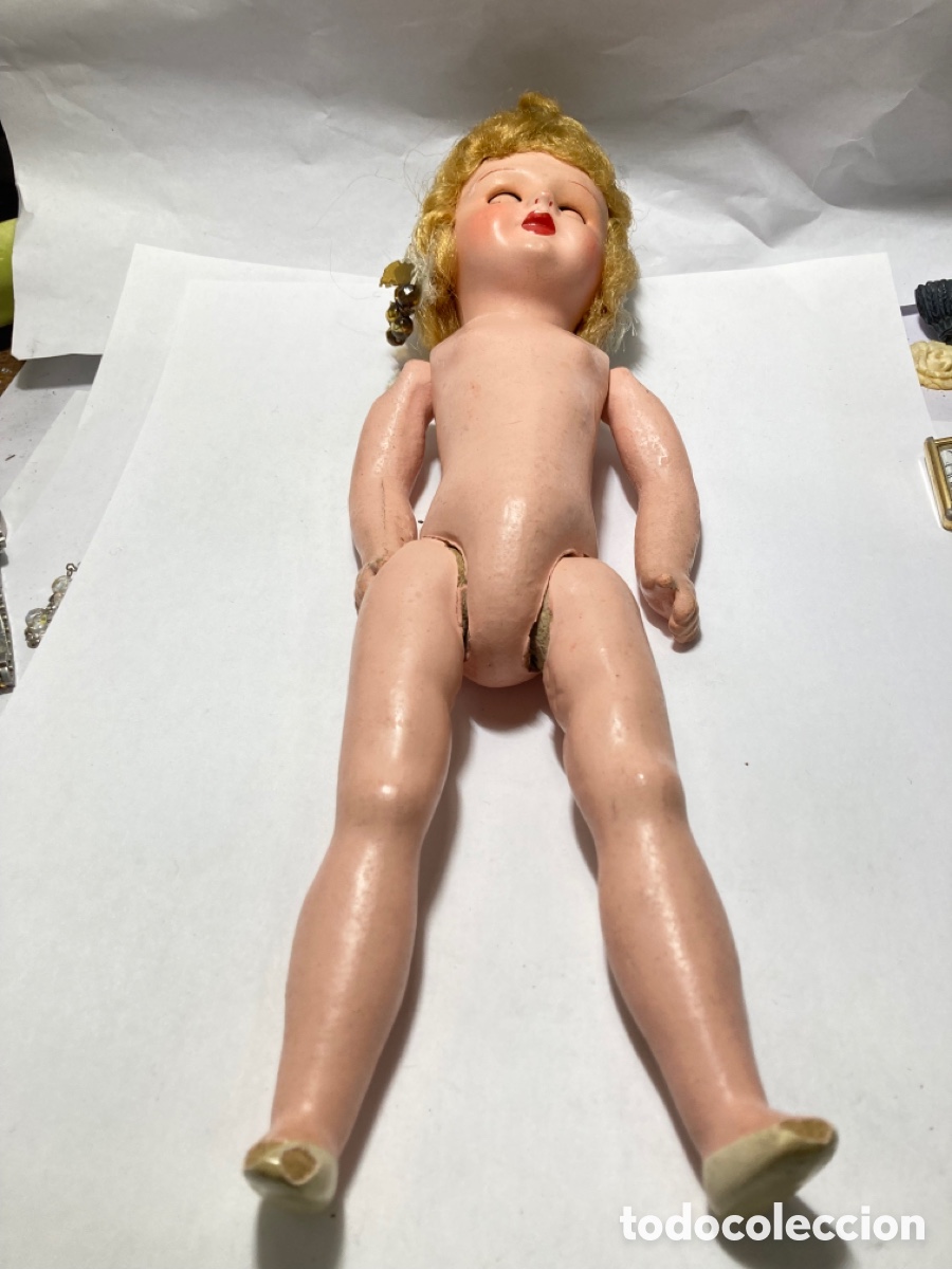 Mu&ntilde;eca espa&ntilde;ola clasica: Mun&ntilde;eca antigua 25cm echa a mano - Foto 1