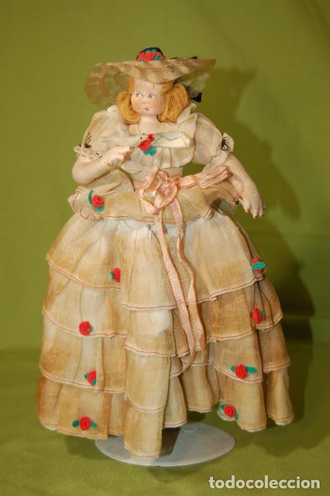 Mu&ntilde;eca espa&ntilde;ola clasica: dama antigua tipo lenci - Foto 7