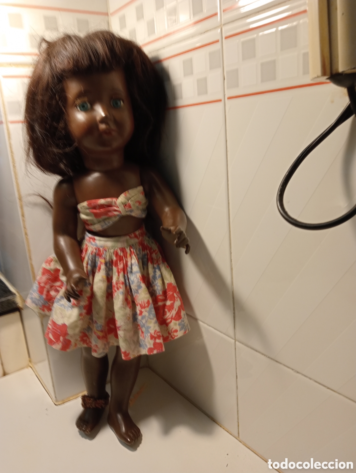 Mu&ntilde;eca espa&ntilde;ola clasica: Mu&ntilde;eca hawaiana celuloide - Foto 3