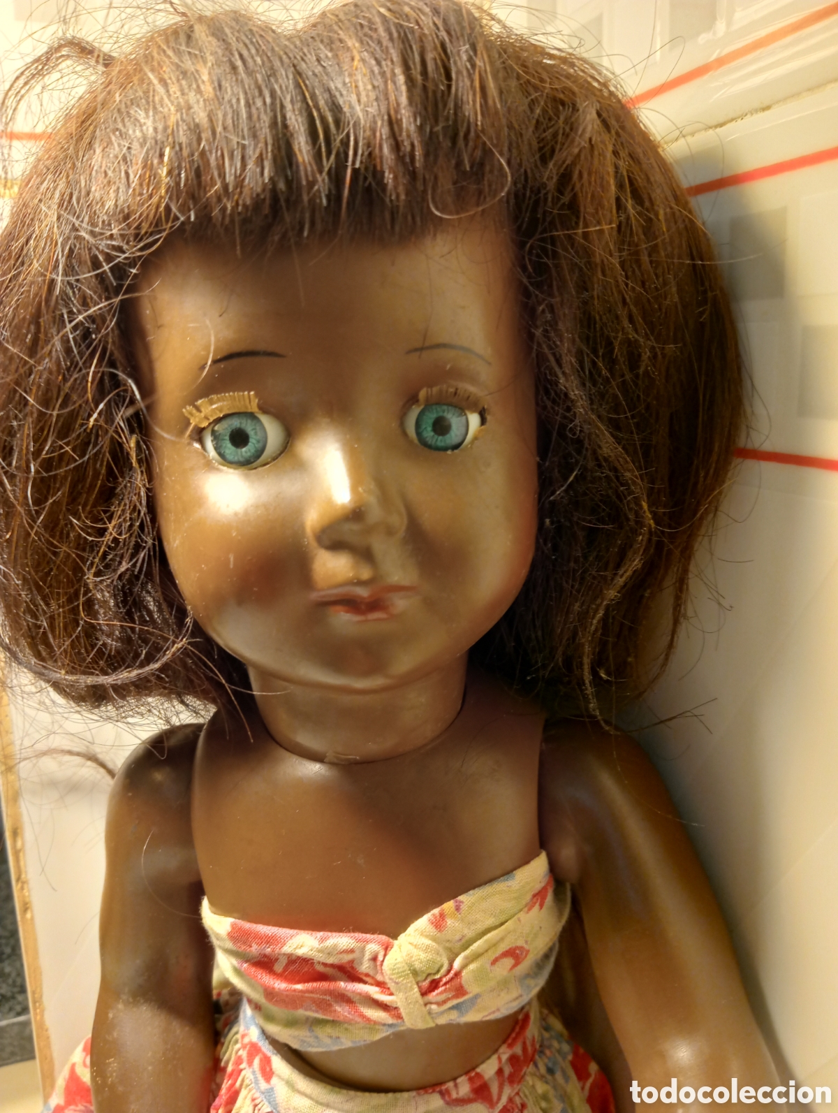 Mu&ntilde;eca espa&ntilde;ola clasica: Mu&ntilde;eca hawaiana celuloide - Foto 4