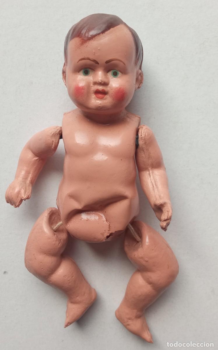Mu&ntilde;eca espa&ntilde;ola clasica: 3 mu&ntilde;ecos de celuloide- de 10,5 cms. - Foto 5