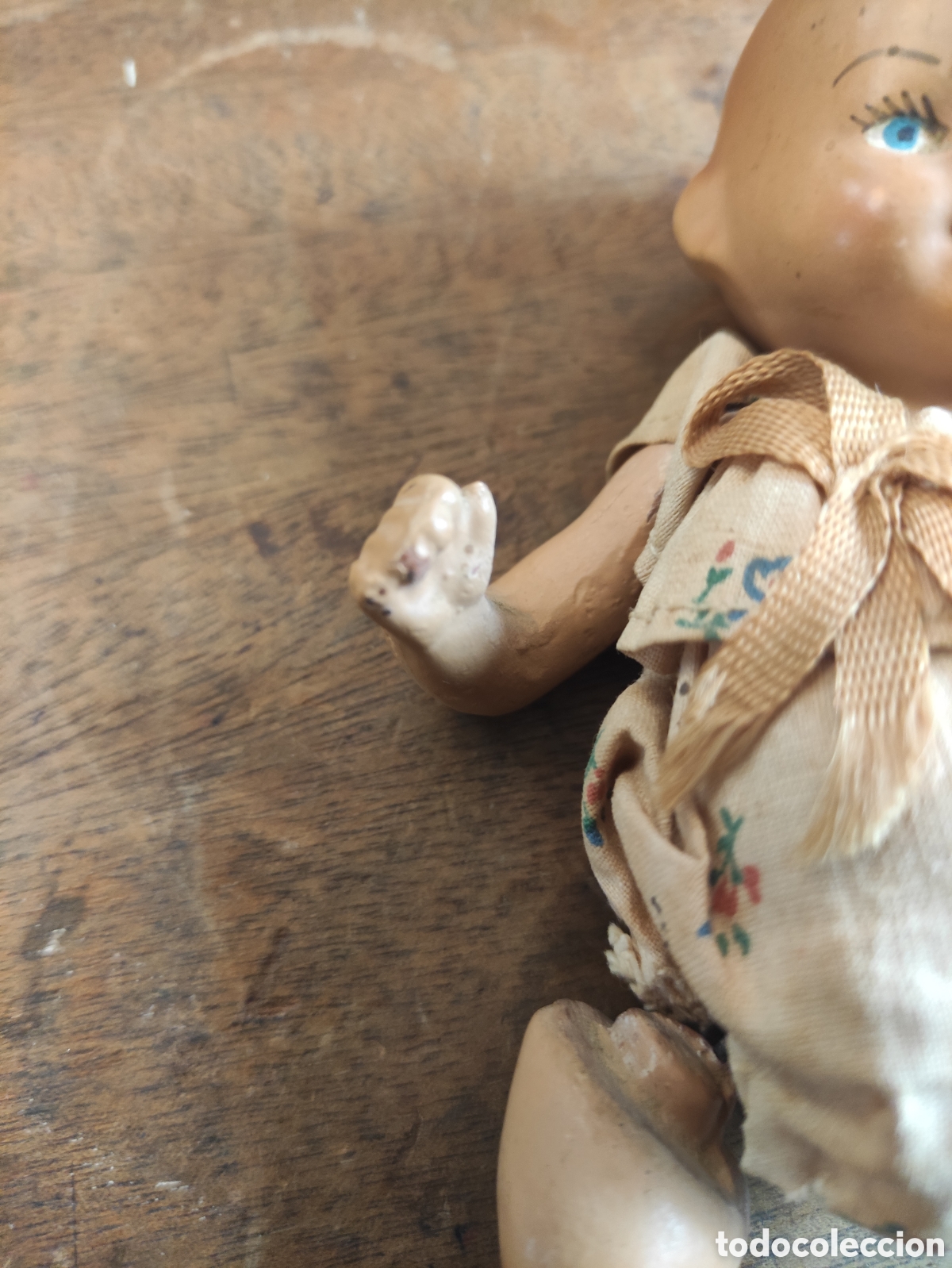 Mu&ntilde;eca espa&ntilde;ola clasica: Antigua mu&ntilde;eca en terracota. - Foto 4