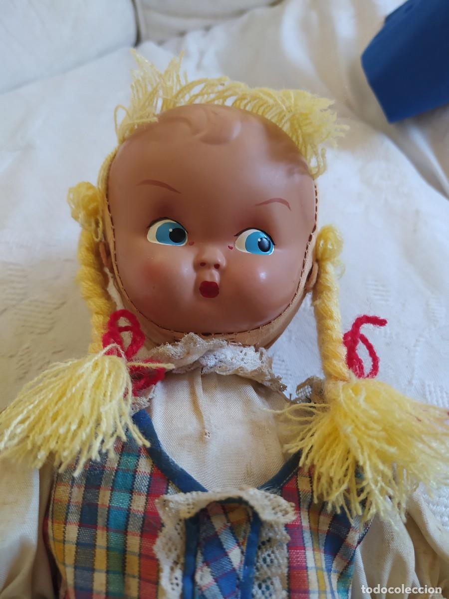 Mu&ntilde;eca espa&ntilde;ola clasica: Mu&ntilde;eca de trapo, cara de celuloide. 45cm - Foto 2