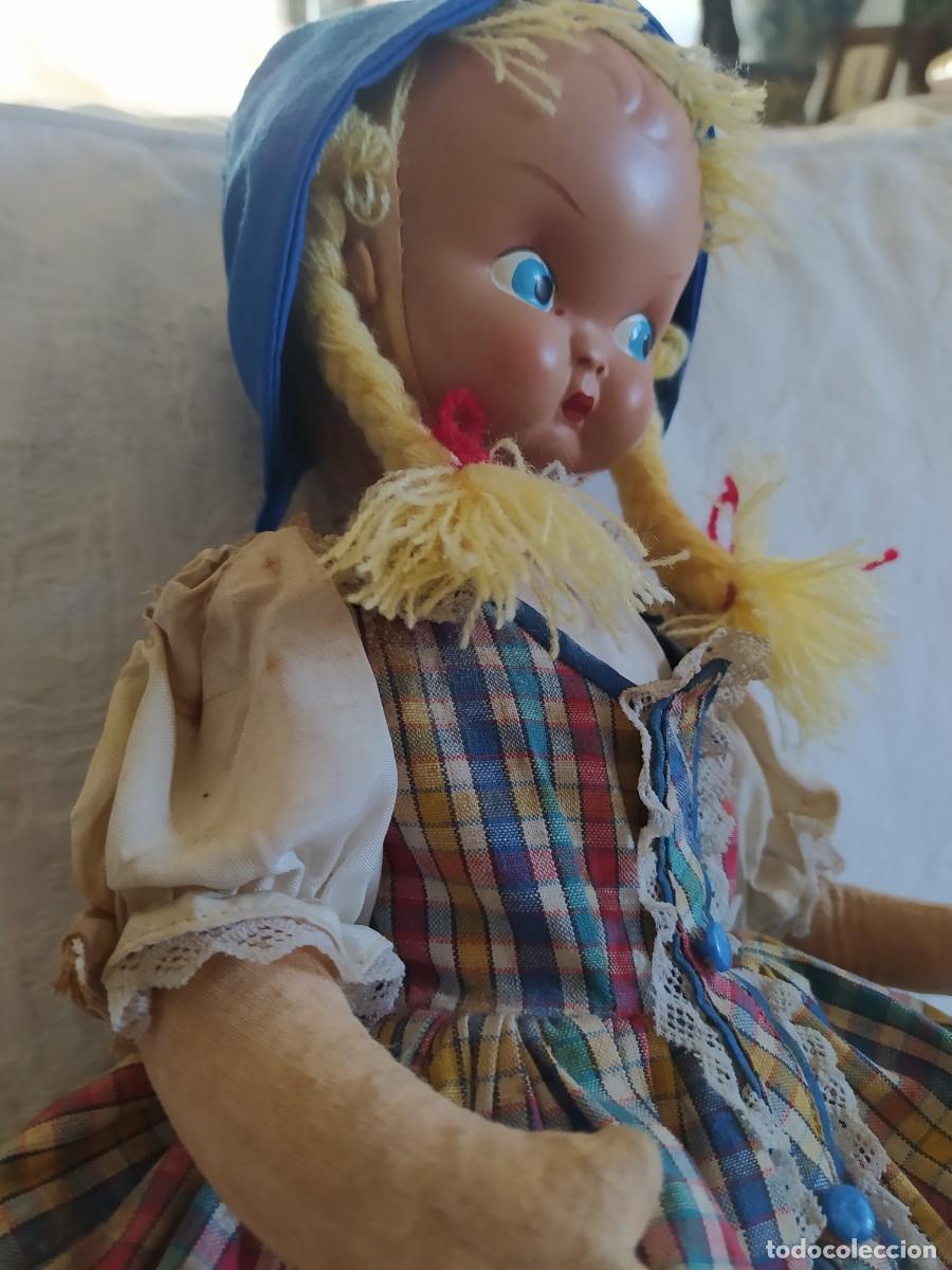 Mu&ntilde;eca espa&ntilde;ola clasica: Mu&ntilde;eca de trapo, cara de celuloide. 45cm - Foto 7